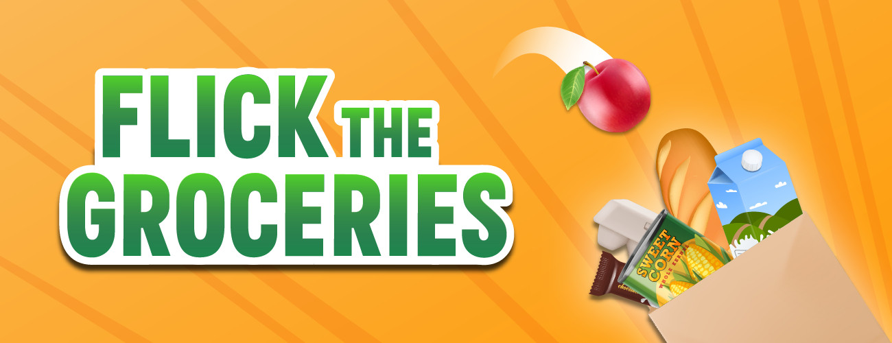 Flick The Groceries HTML5 Game